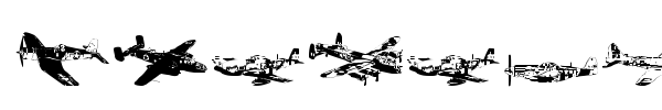WW2 Aircraft font preview
